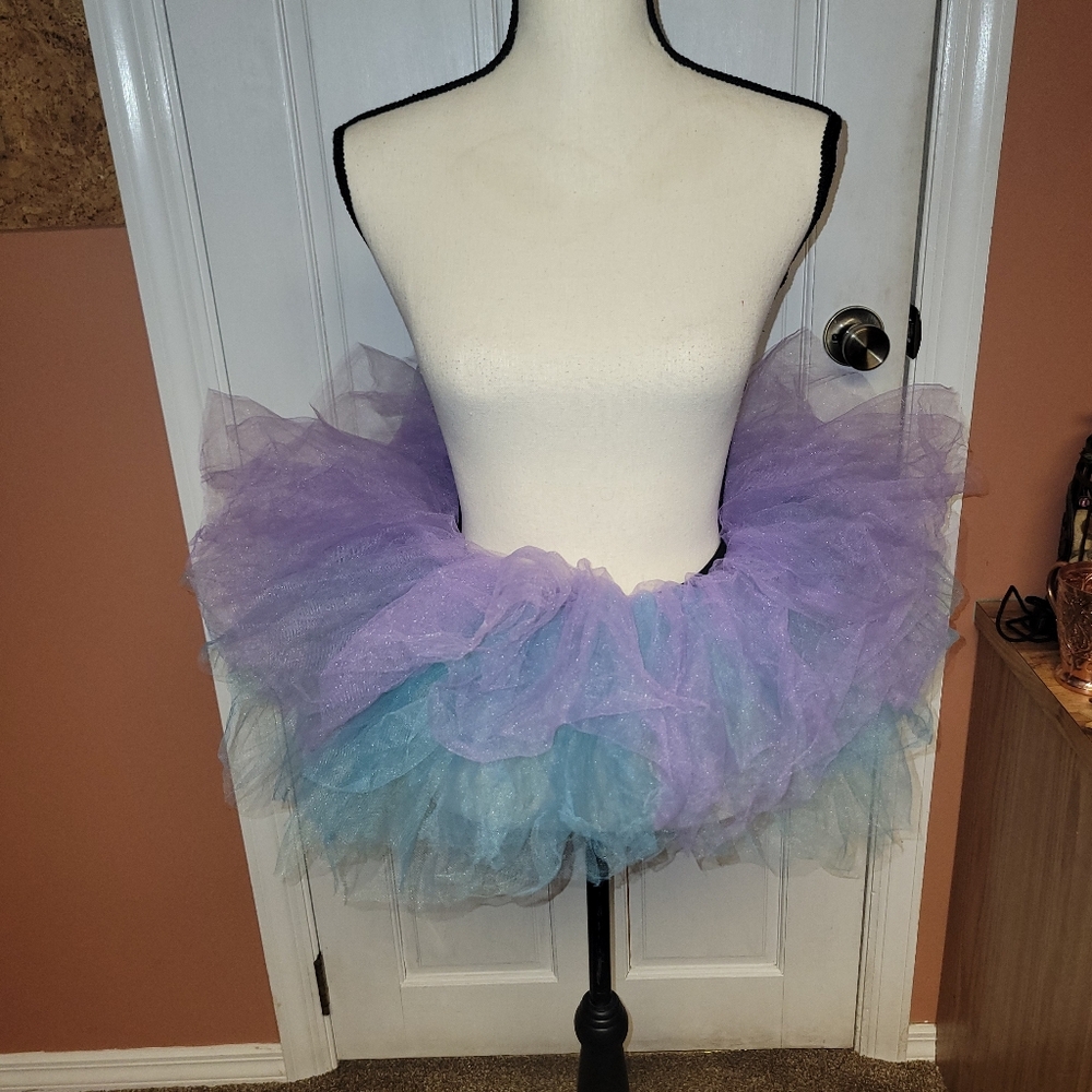 Purple and Blue Tulle Tutu Skirt